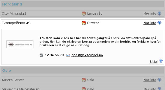 Eksempel p� basis oppf�ring - Klikk p� bildet for � skjule det igjen